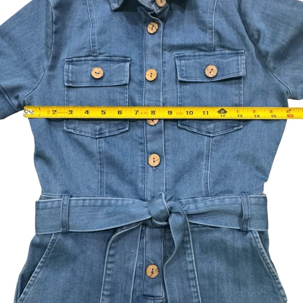 Haute Monde Blue Denim Jumpsuit - Picture 5 of 8